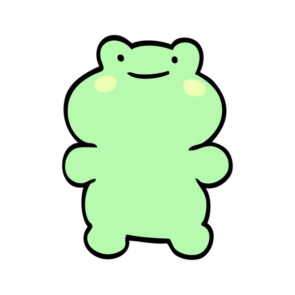 Dibujos Animados Doodle Frog Vector Ilustración — Vector de stock