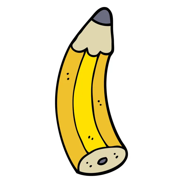Hand Drawn Doodle Style Cartoon Pencil — Stock Vector