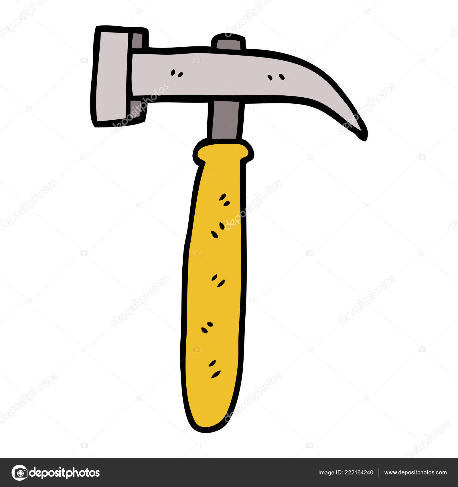 Image vectorielle Illustration Marteau Doodle Dessin Animé par  ©lineartestpilot - 222164240, image size:1600x1700