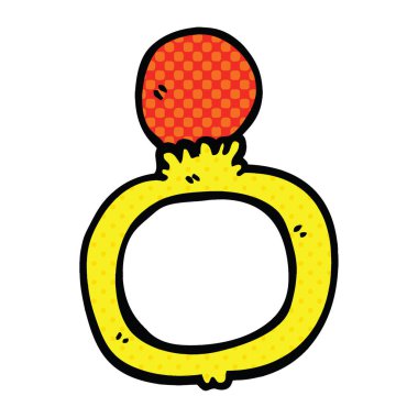 çizgi roman tarzı çizgi film nişan yüzüğü