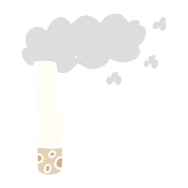 düz renk illüstrasyon karikatür Sigara