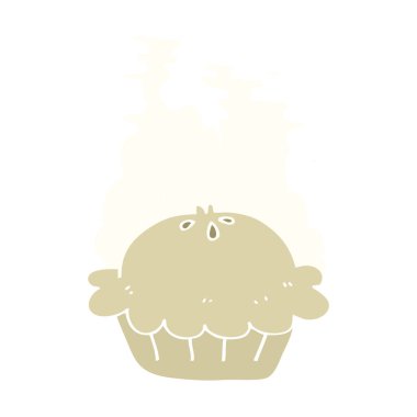 düz renk illüstrasyon pastası