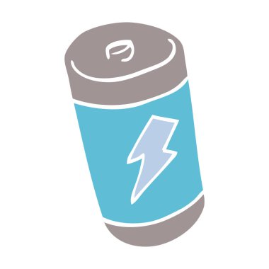 çizgi film doodle bir pil