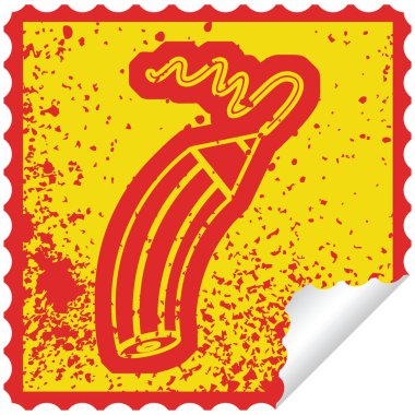 sıkıntılı etiket simge tasarlamak bir çizgi çekerek bir kalem