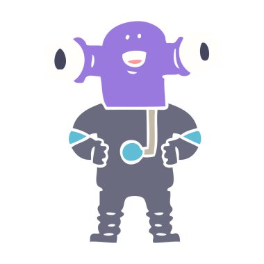 dost düz renk tarzı çizgi film yabancı