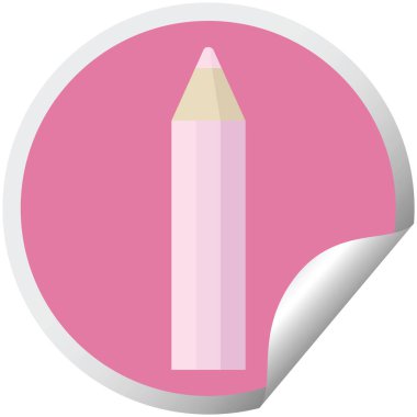 pembe boyama kalem grafik vektör çizim dairesel etiket