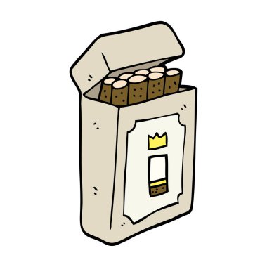 çizgi film doodle paket sigara