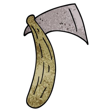 çizgi film doodle keskin balta