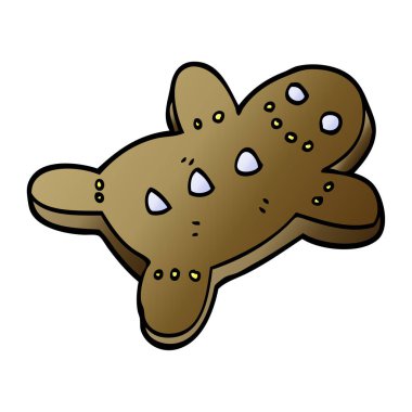 çizgi film doodle zencefilli kurabiye adam