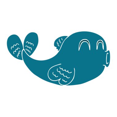 çizgi film doodle bir balık