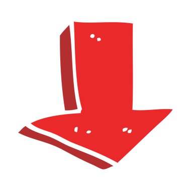 çizgi film doodle ok işaret yönünü