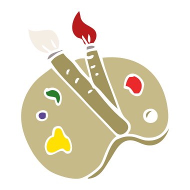 çizgi film doodle sanatçı paleti