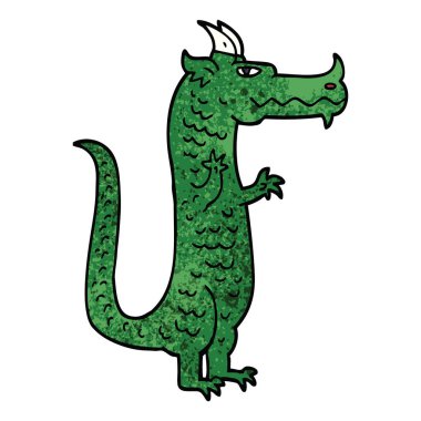 çizgi film doodle büyülü ejder