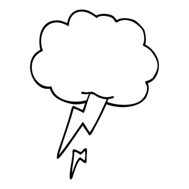 çizim karikatür gök gürültüsü ve aydınlatma