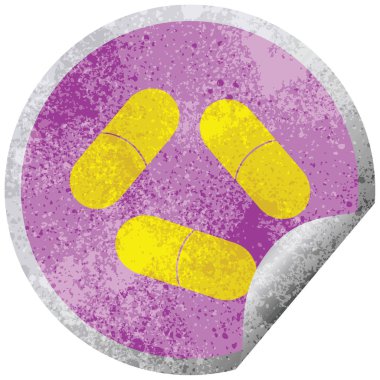 hapları vektör çizim dairesel peeling etiket