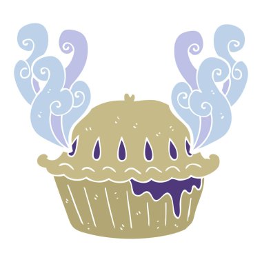 düz renk illüstrasyon pastası