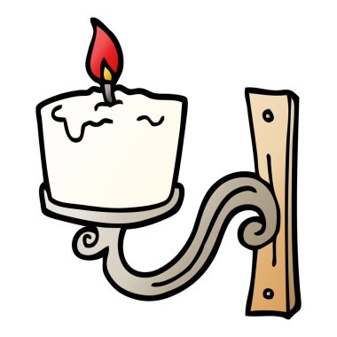 vektör degrade illüstrasyon karikatür eski mumluk