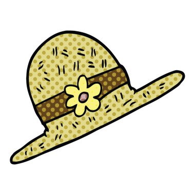 çizgi roman tarzı çizgi film hasır şapka