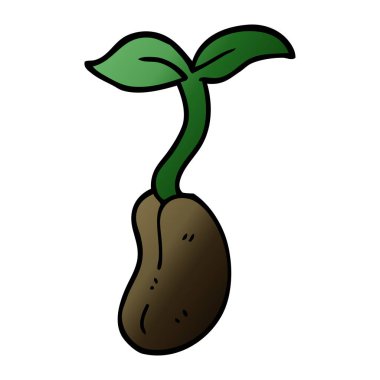 bir fide karikatür doodle