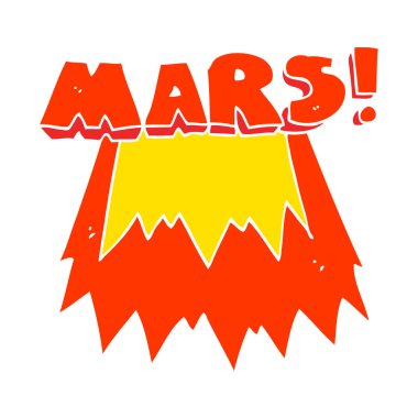 düz renk Mars metin simgesinin resmi