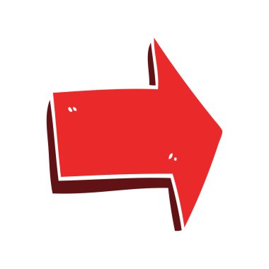 çizgi film doodle işaret eden ok