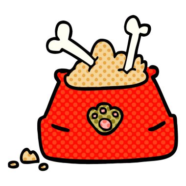 çizgi film doodle evde beslenen hayvan kase