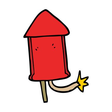 çizgi film doodle havai fişek illüstrasyon