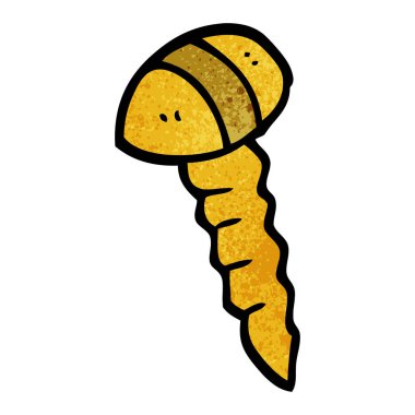 Beyaz arka plan üzerinde izole karikatür doodle vida