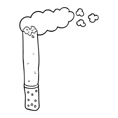 çizgi film doodle beyaz arka plan üzerinde duman