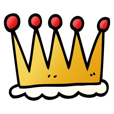 basit çizgi film doodle taç