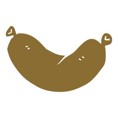 çizgi film doodle bir sosis