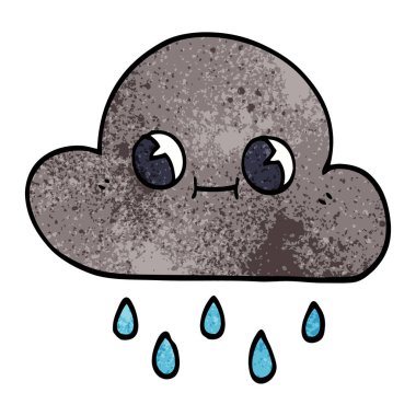 çizgi film doodle yağmur bulutu