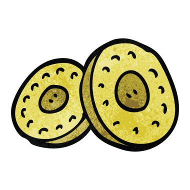 çizgi film doodle altın sikkeler