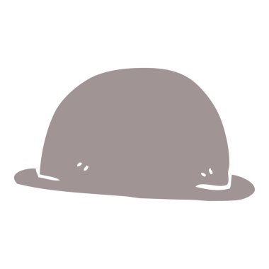 Beyaz arka plan üzerinde izole karikatür doodle şapka