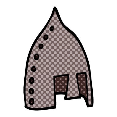 çizgi film doodle viking kask