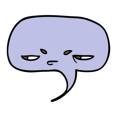 karikatür konuşma balonu yüzle doodle