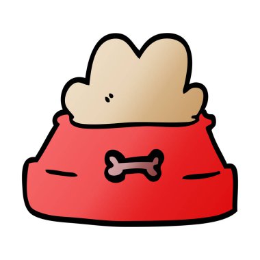 çizgi film doodle evde beslenen hayvan kase