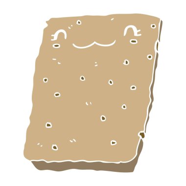 düz renk tarzı çizgi film bisküvi