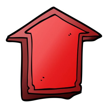 çizgi film doodle yukarıyı gösteren ok