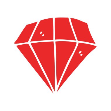 düz renk tarzı çizgi film dövme elmas