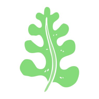 yaprak düz renkli çizimi