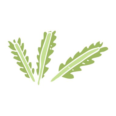 çizgi film dağınık doodle yaprakları