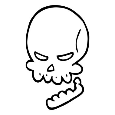 çizgi çizme çizgi film halloween kafatası