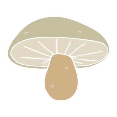 düz renk tarzı çizgi film mantar