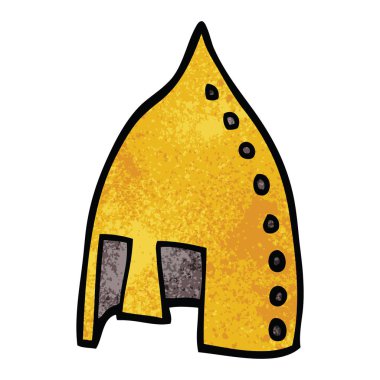 çizgi film doodle viking kask