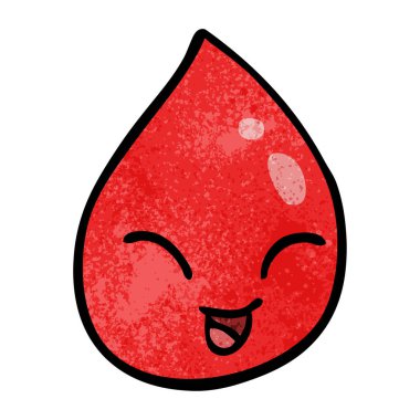 çizgi film doodle kan damlası