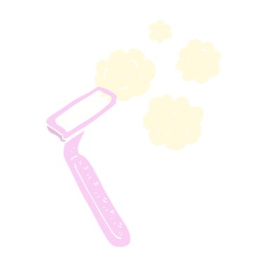 düz renk illüstrasyon ustura