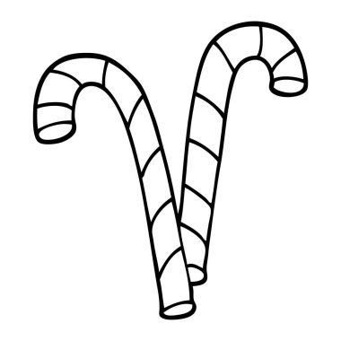 çizim karikatür xmas şeker kamışı