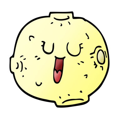 çizgi film doodle parlayan ay