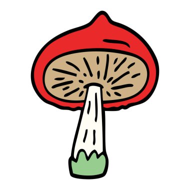 çizgi film doodle mantar illüstrasyon